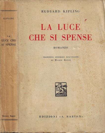 La luce che si spense - Rudyard Kipling - copertina