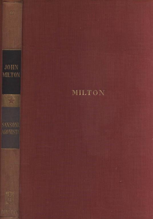 Sansone agonista - John Milton - copertina