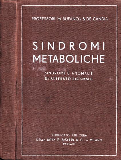 Sindromi metaboliche - Michele Bufano - copertina