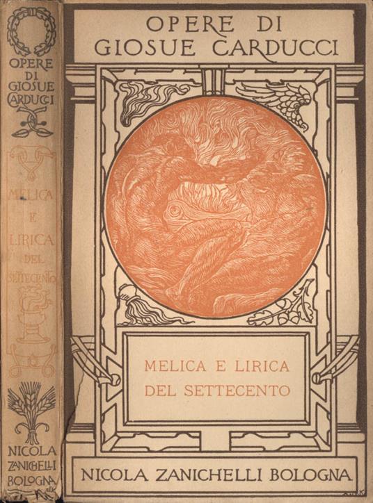 Melica e lirica del Settecento - Giosuè Carducci - copertina