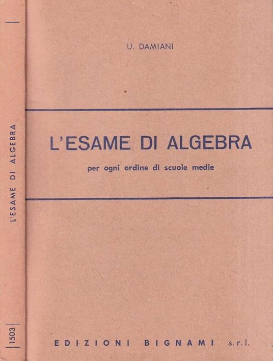 L' esame di algebra - copertina