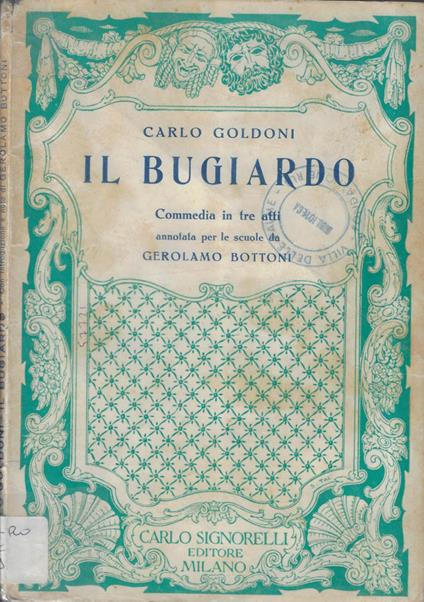 Il bugiardo - Carlo Goldoni - copertina