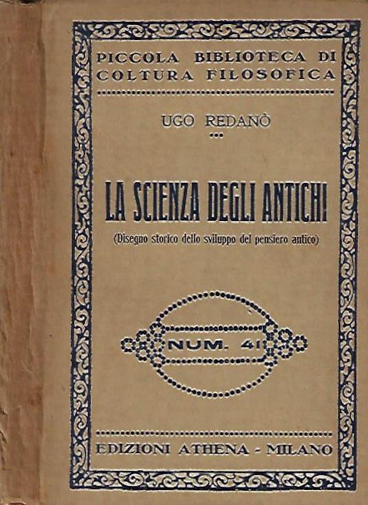 La scienza degli antichi - Ugo Redanò - copertina