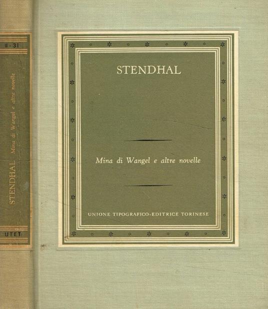 Mina di Wangel e altre novelle - Stendhal - copertina