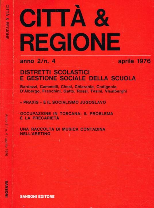 Città & regione anno 2, n.4, aprile 1976 - copertina