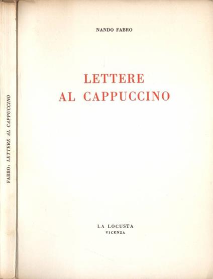 Lettere al cappuccino - Nando Fabro - copertina