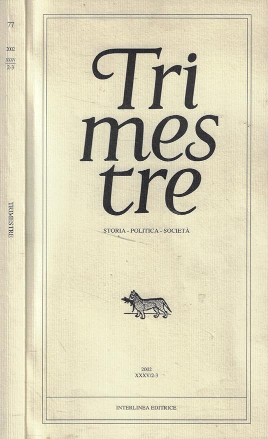 Trimestre n. 2-3 Anno 2002 - copertina