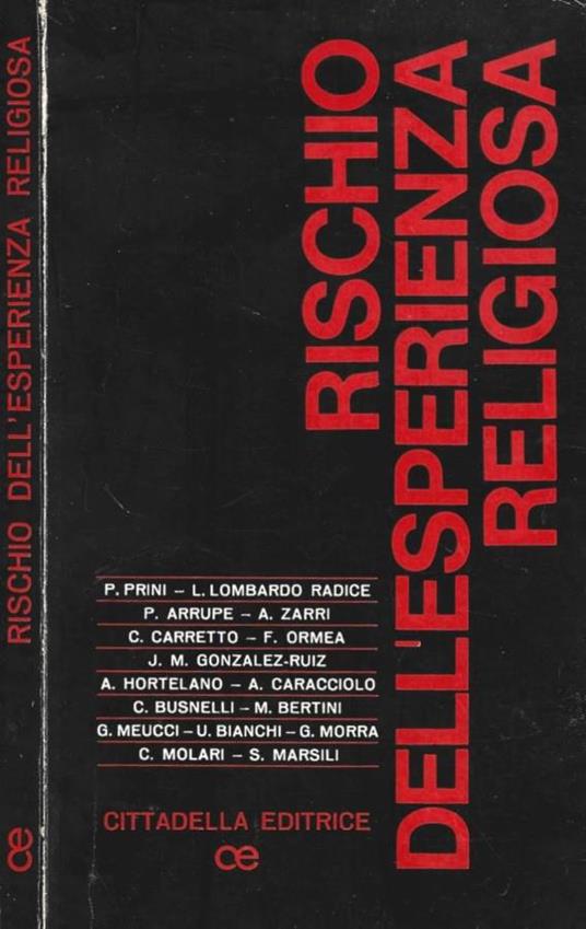 Rischio dell'esperienza religiosa - copertina