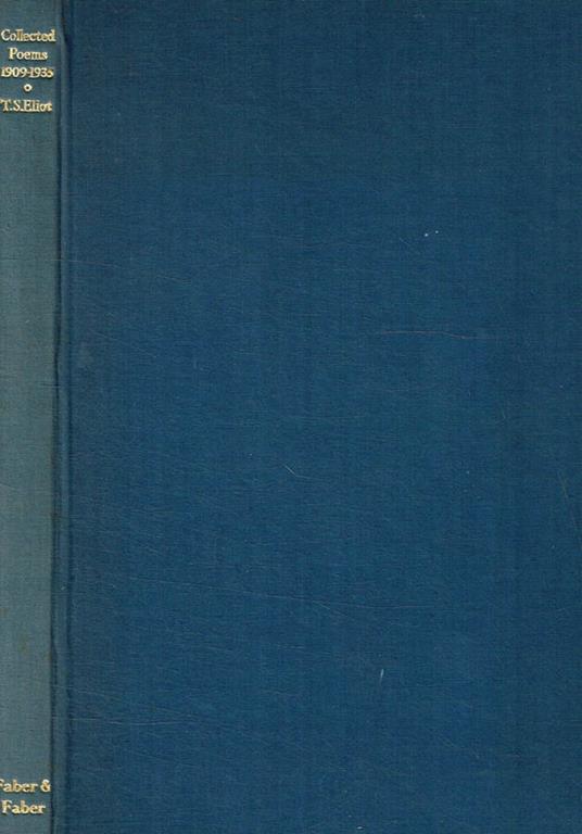 Collected poems 1909-1935 - Thomas S. Eliot - copertina