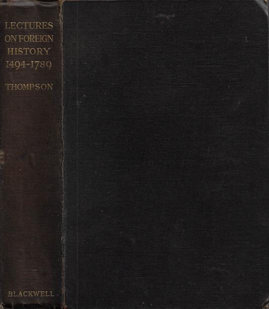 Lectures on Foreign History 1494-1789 - copertina