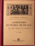 Compendio di teoria musicale corso I,II,III,IV