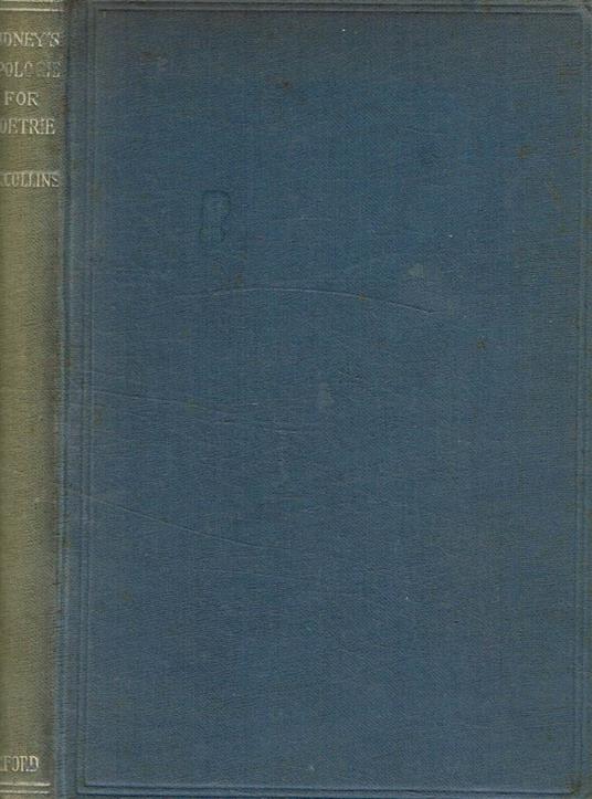 Sidney's apologie for poetrie - copertina