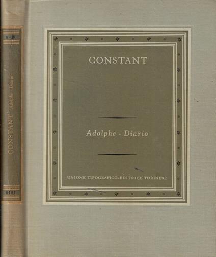 Adolphe-Diario - Benjamin Constant - copertina