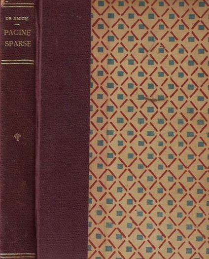 Pagine sparse - Edmondo De Amicis - copertina