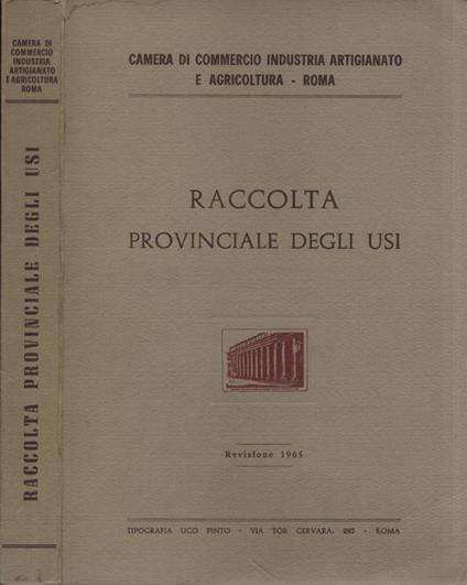Raccolta provinciale degli usi - copertina