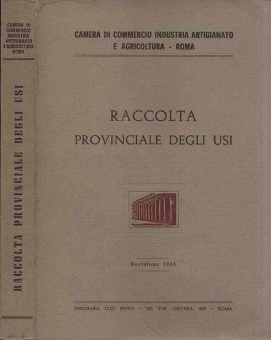 Raccolta provinciale degli usi - copertina