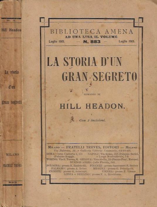 La storia d'un gran segreto - copertina