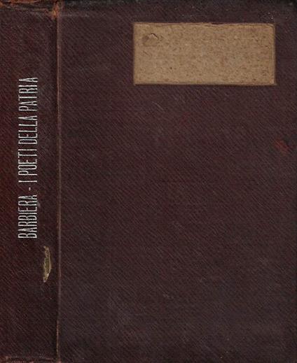 I Poeti della patria - copertina