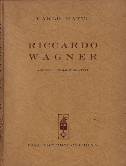 Riccardo Wagner - Carlo Gatti - copertina