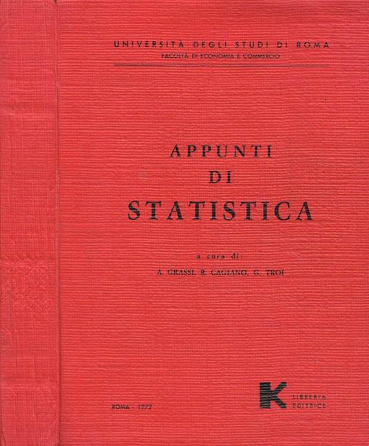 Appunti di statistica - A. Grassi - copertina