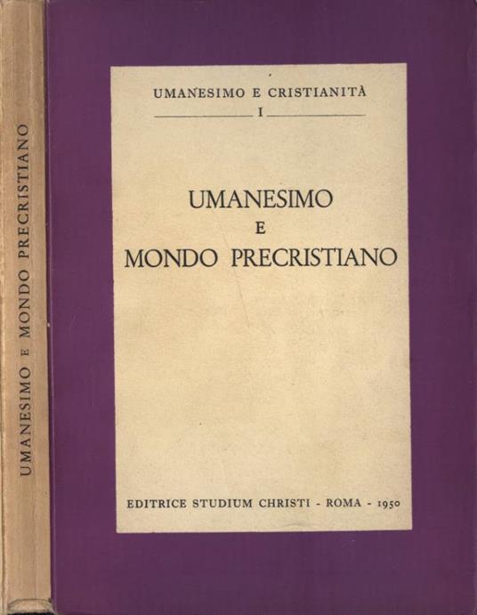 Umanesimo e mondo precristiano - copertina