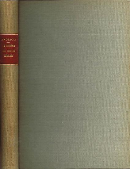 La riforma del Diritto Tutelare - Marcello Andreoli - copertina