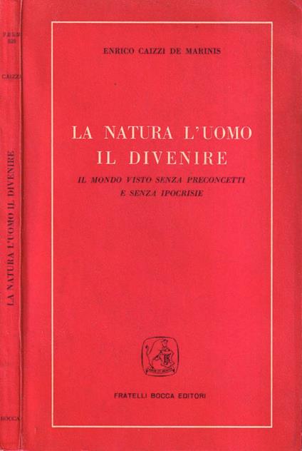 La natura l'uomo il divenire - copertina