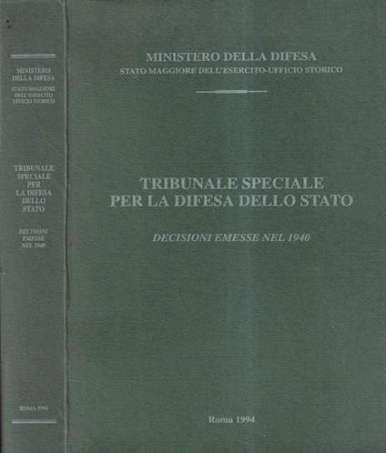 Tribunale speciale per la difesa dello Stato - copertina