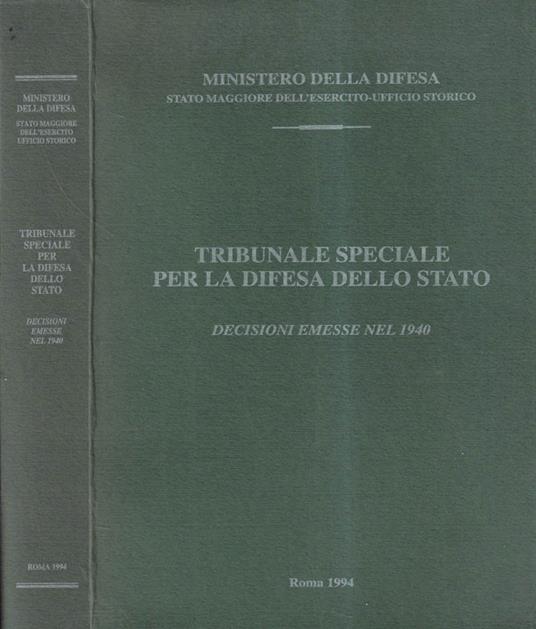 Tribunale speciale per la difesa dello Stato - copertina