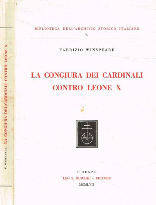 La congiura dei cardinali contro Leone X - Fabrizio Winspeare - copertina