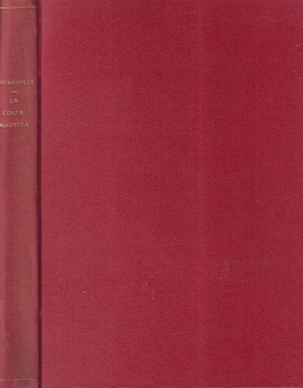 La colpa nautica - copertina