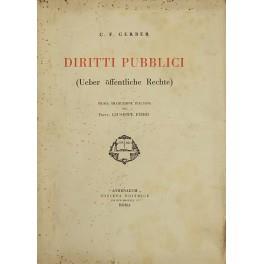 Diritti pubblici. (Ueber offentliche Rechte). Prima traduzione italiana del Dott. Giuseppe Ferri - copertina