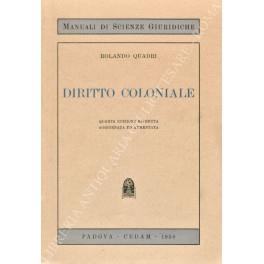 Diritto coloniale - Rolando Quadri - copertina