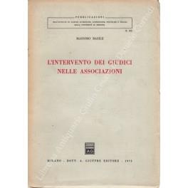 L' intervento dei giudici nelle associazioni - Massimo Basile - copertina