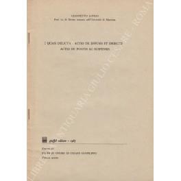 I quasi delicta - actio de effusis et deiectis - actio de positis ac suspensis - Giannetto Longo - copertina