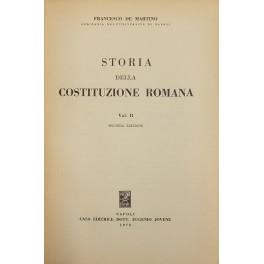 Storia della Costituzione romana. Vol. II - Francesco De Martino - copertina