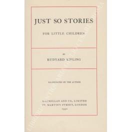 Just so stories for little children. Illustrated by the author - Rudyard Kipling - copertina