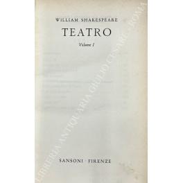 Teatro - William Shakespeare - copertina