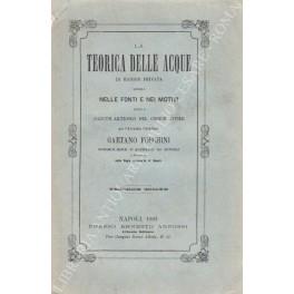 teorica delle acque di ragion privata. Esposta nelle fonti e nei motivi sotto a ciascun articolo del Codice civile - copertina