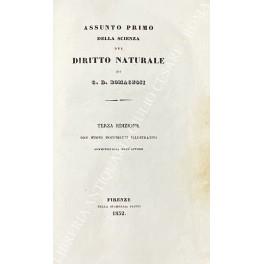Assunto primo della scienza del diritto naturale - G. Domenico Romagnosi - copertina