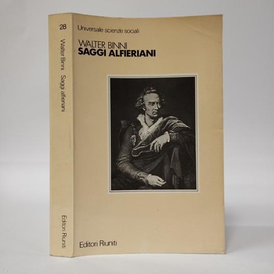 Saggi alfieriani - Walter Binni - copertina