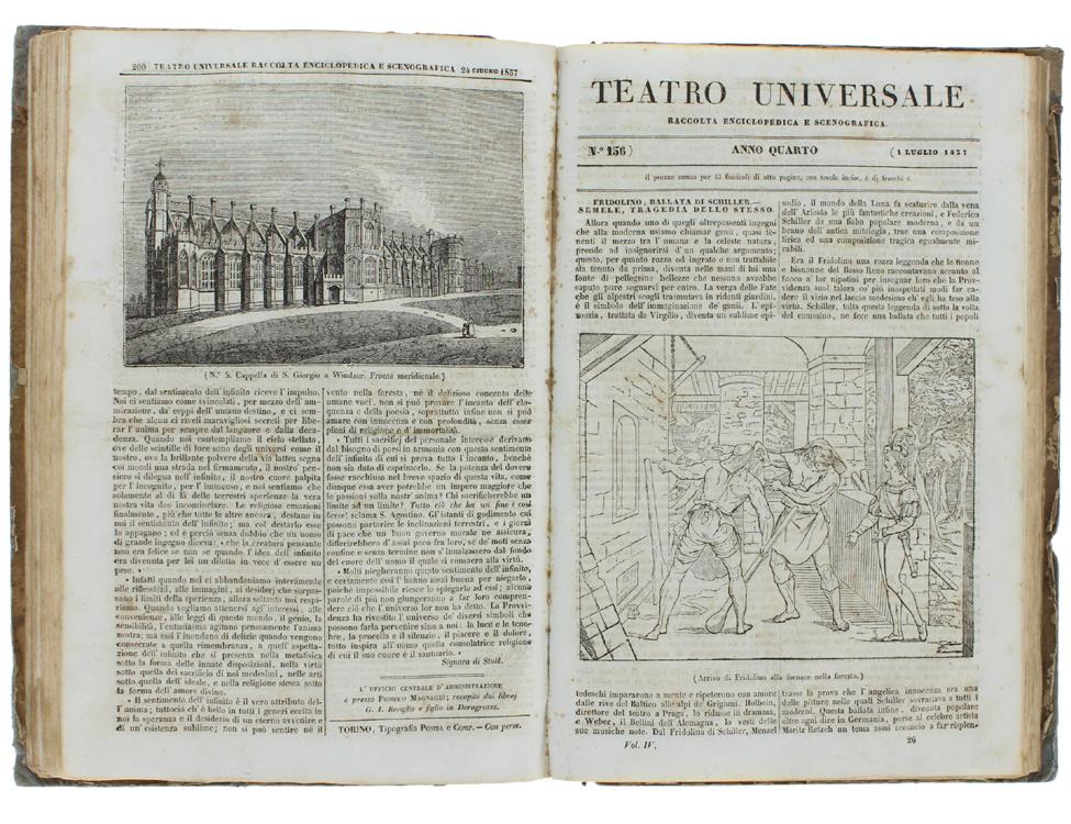 Teatro Universale. Raccolta Enciclopedica E Scenografica. Anno Quarto