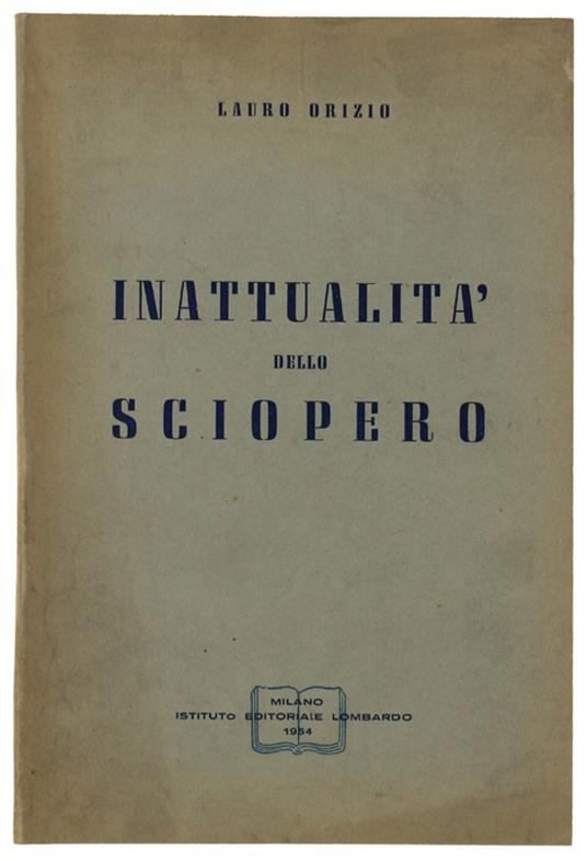 Inattualità Dello Sciopero - copertina