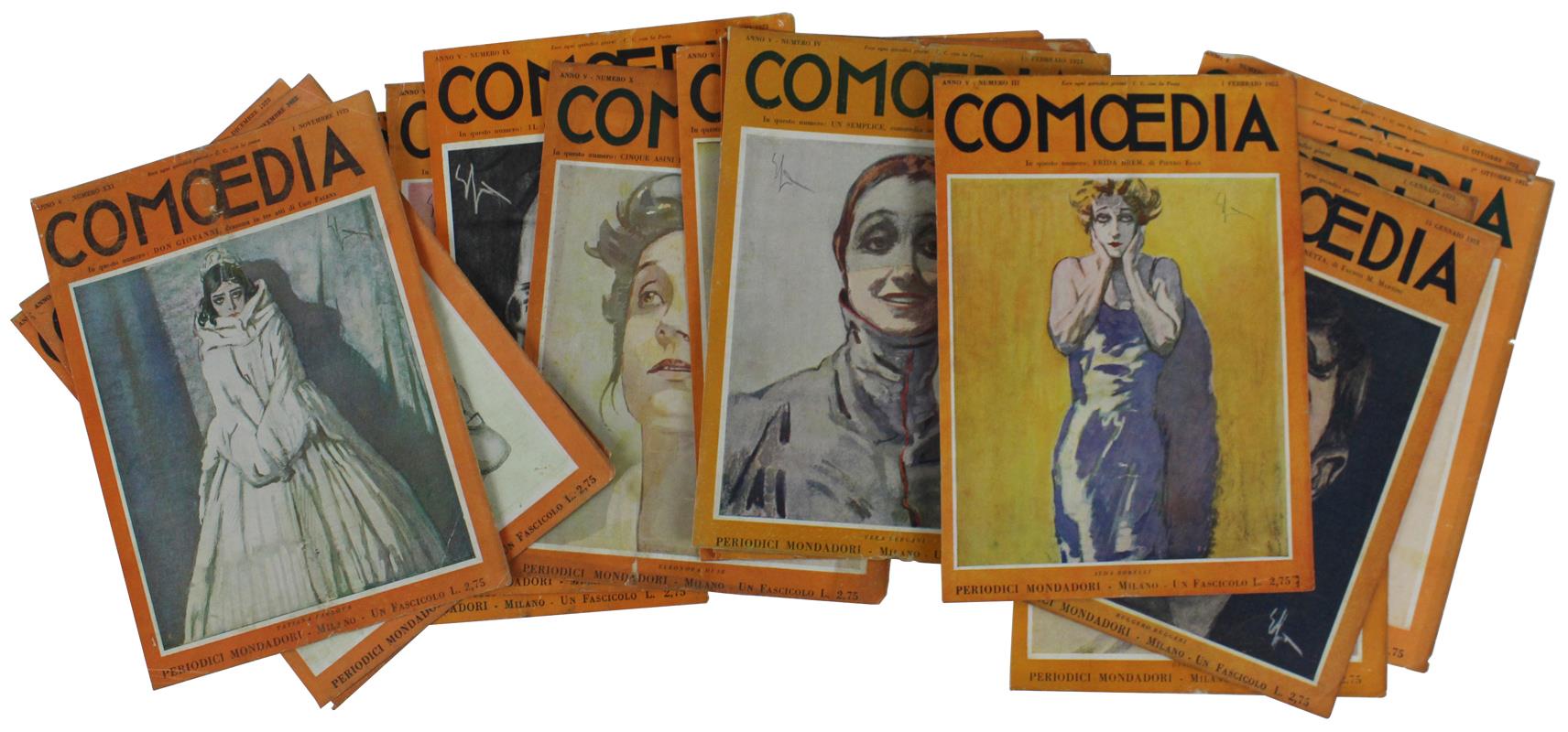 Enrico Sacchetti: Raccolta Di 18 Copertine Di "Comoedia" 1923
