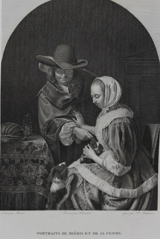 Portrait De Mieris Et De Sa Femme (Gravure En Taille-Douce, Originale, Vers 1810) - copertina