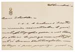 Biglietto Manoscritto Firmato