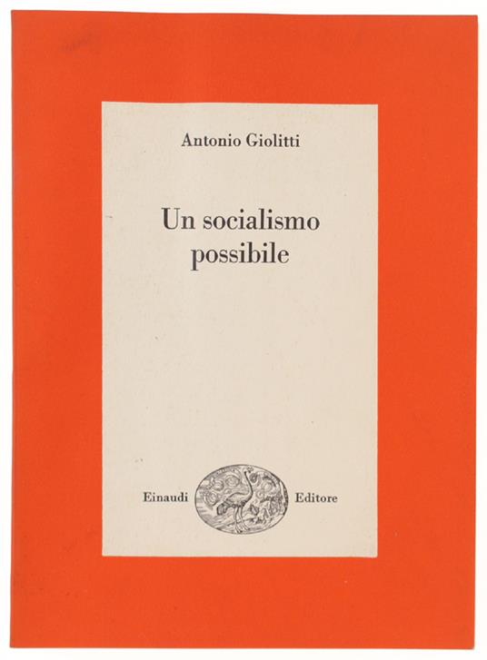 Un Socialismo Possibile - Antonio Giolitti - copertina