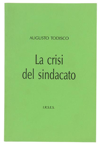 Crisi Del Sindacato - copertina