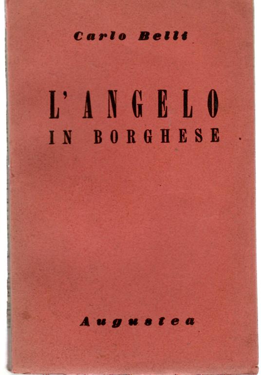 L' angelo in Borghese (saggio Sopra Un Ignoto contemporaneo) - copertina