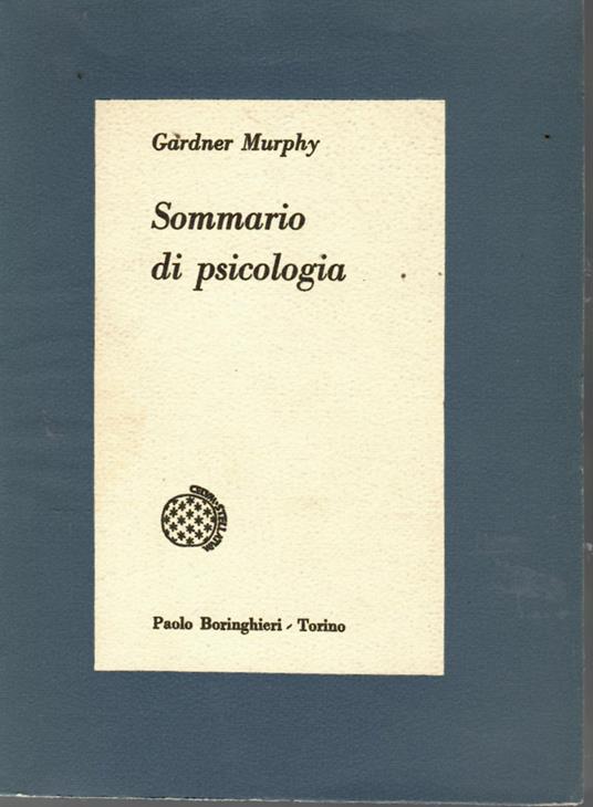Sommario Di Psicologia - Gardner Murphy - copertina